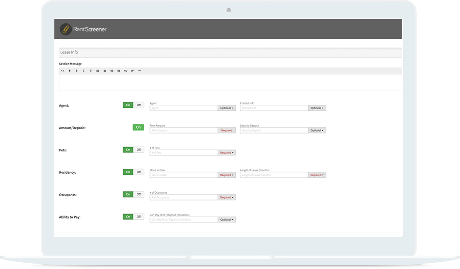 Customizable Online Application